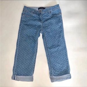 Girls Summer Girlfriend Capri Jeans Turn Ups Denim Mini Boden 10 Y